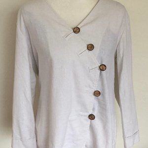 Asymmetrical Linen Top